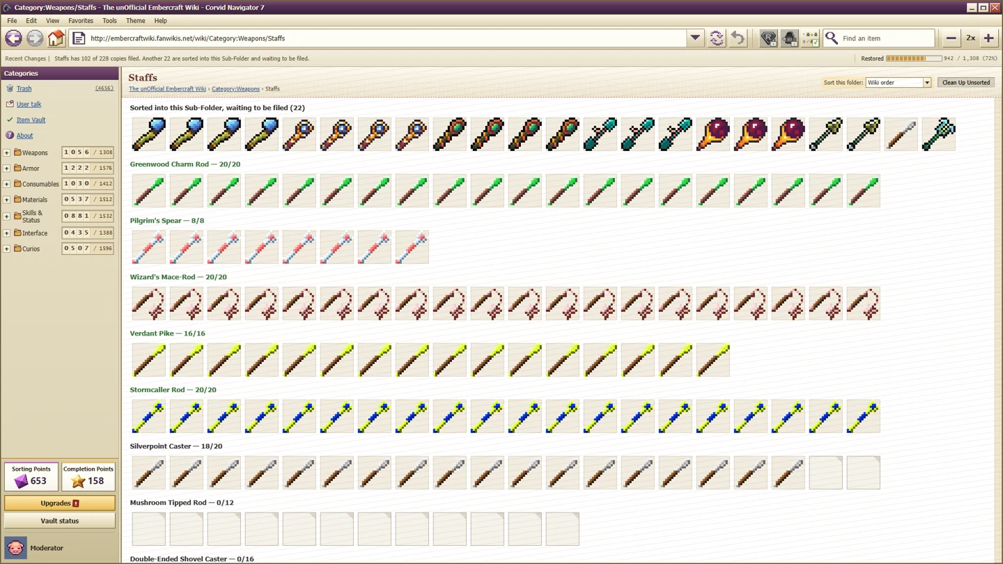 The final placement happens on individual item rows. Completing a row is what earns a Completion Point.